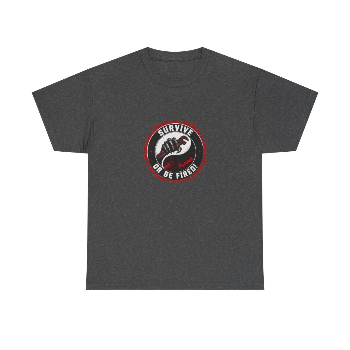 Lethal Company "Survive or Be Fired!" Unisex Tee - alternate angle 2, merchandise
