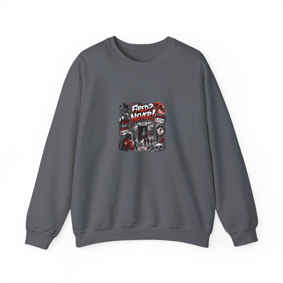 Lethal Company "Fired? Never!" Crewneck - alternate angle 5, merchandise