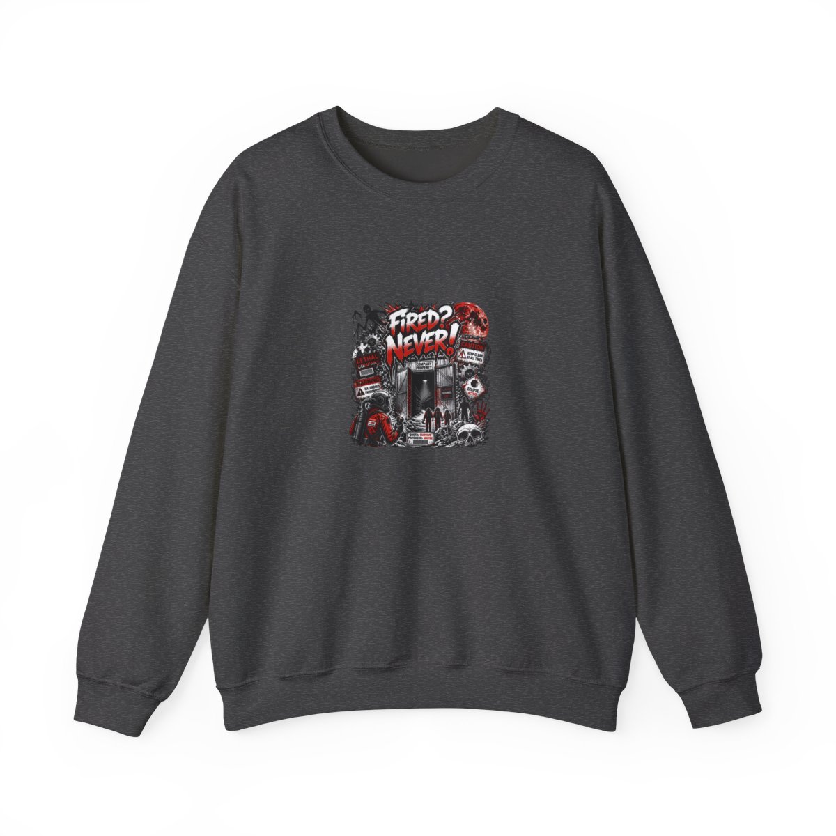 Lethal Company "Fired? Never!" Crewneck - alternate angle 4, merchandise